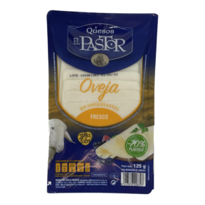 Lonchas Queso Oveja Fresco 125gr 12Ud. - El Pastor